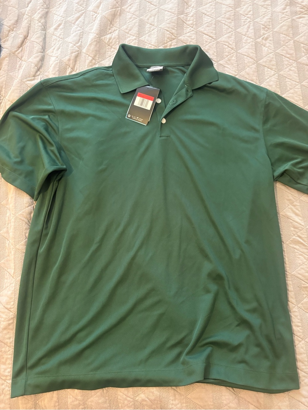 NIKE Golf Size Large Green Dri-Fit Mens Performance Polo Shirt NWT